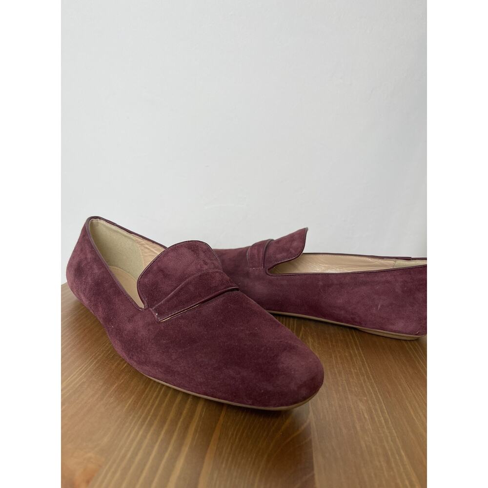 J. Crew Georgie Suede Penny Loafers in Deep Cabernet Size 7